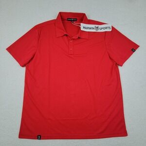 Marvin Sports Ganassi Performance Polo Shirt Mens XL Red Indy‎ Car Racing **READ